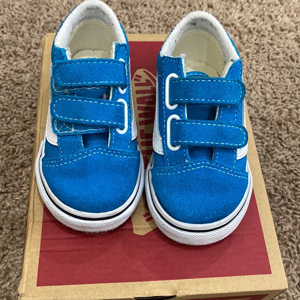 Turquoise 2 strap toddler Vans